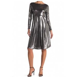 West Kei Metallic silver dress
